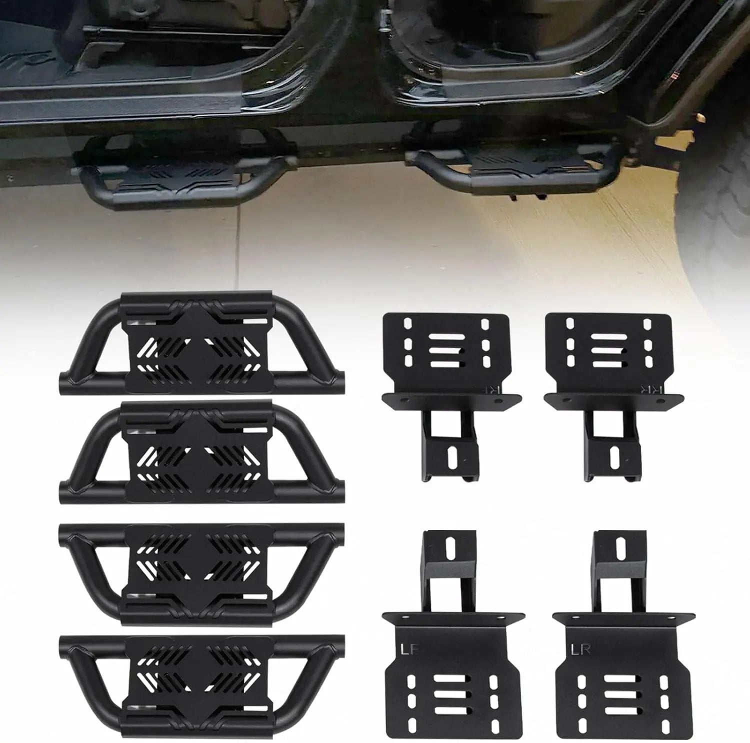 4X EZ Side Steps for 2007-2018 Jeep Wrangler JK-1