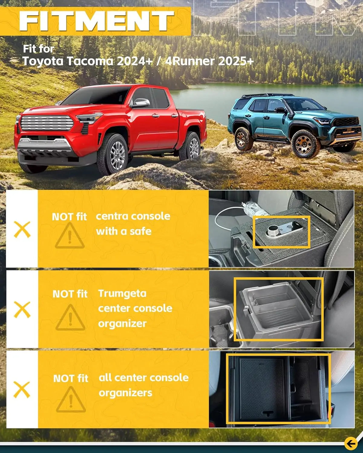 Center Console MOLLE Panel for 2024 2025 Toyota Tacoma-6