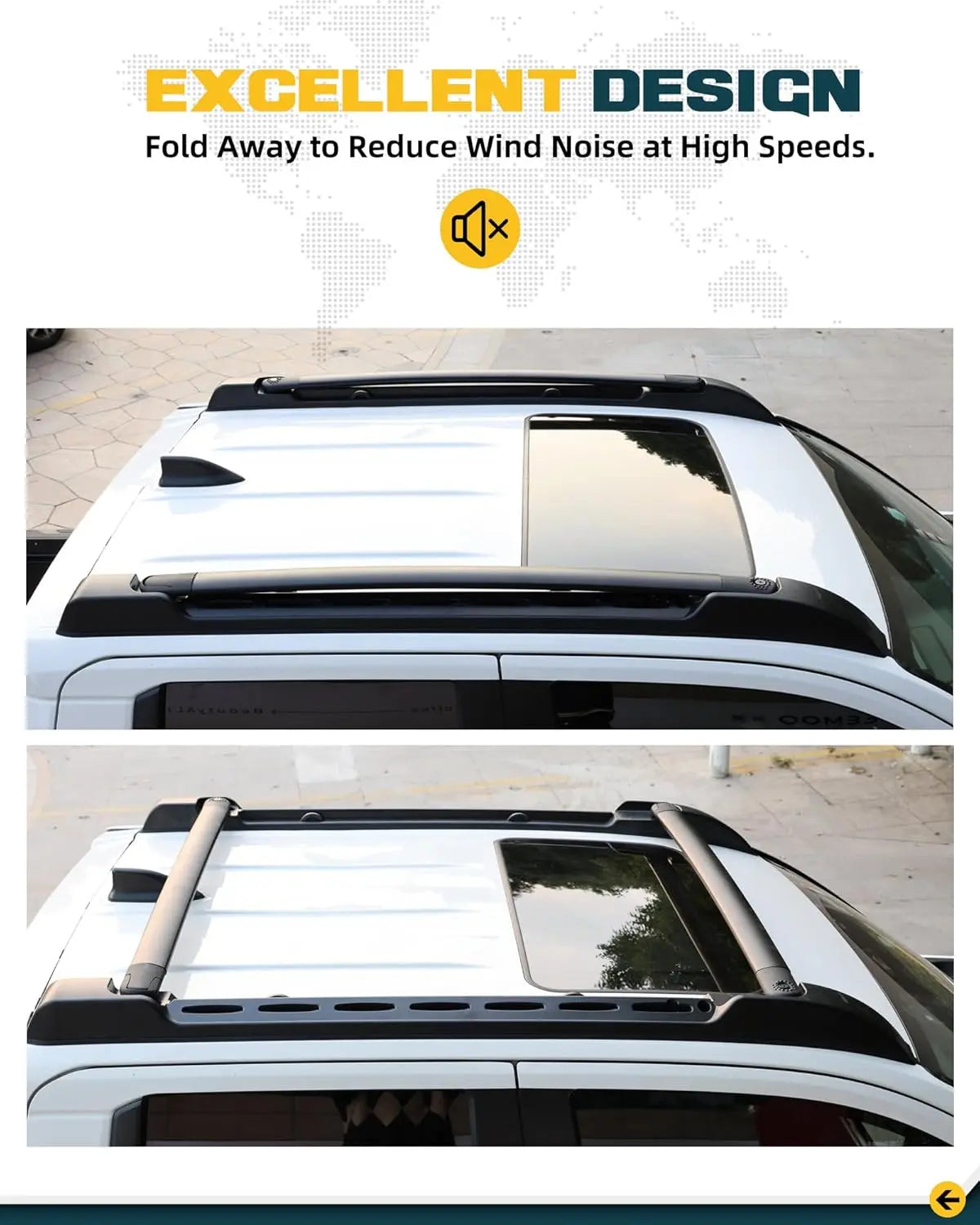 Roof Rack Cross Bars Kit for 2024 2025 Toyota Tacoma Double Cab -3