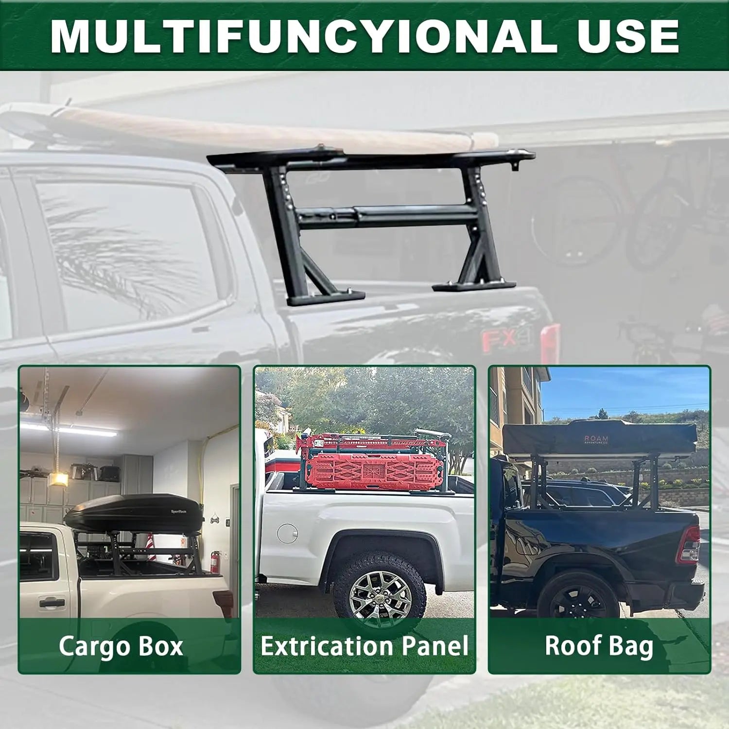 800LB Extendable Bed Rack for Truck-4