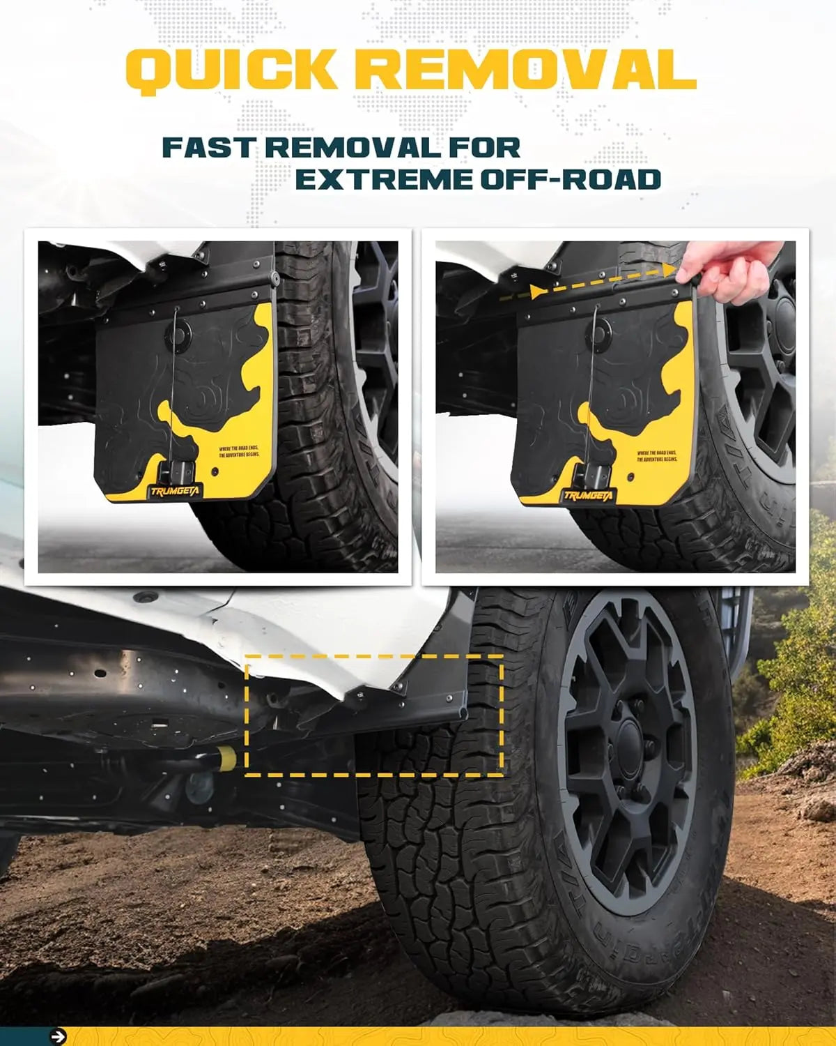 4x Upgraded Truck Mud Flaps for Toyota Tacoma 2024 2025-4