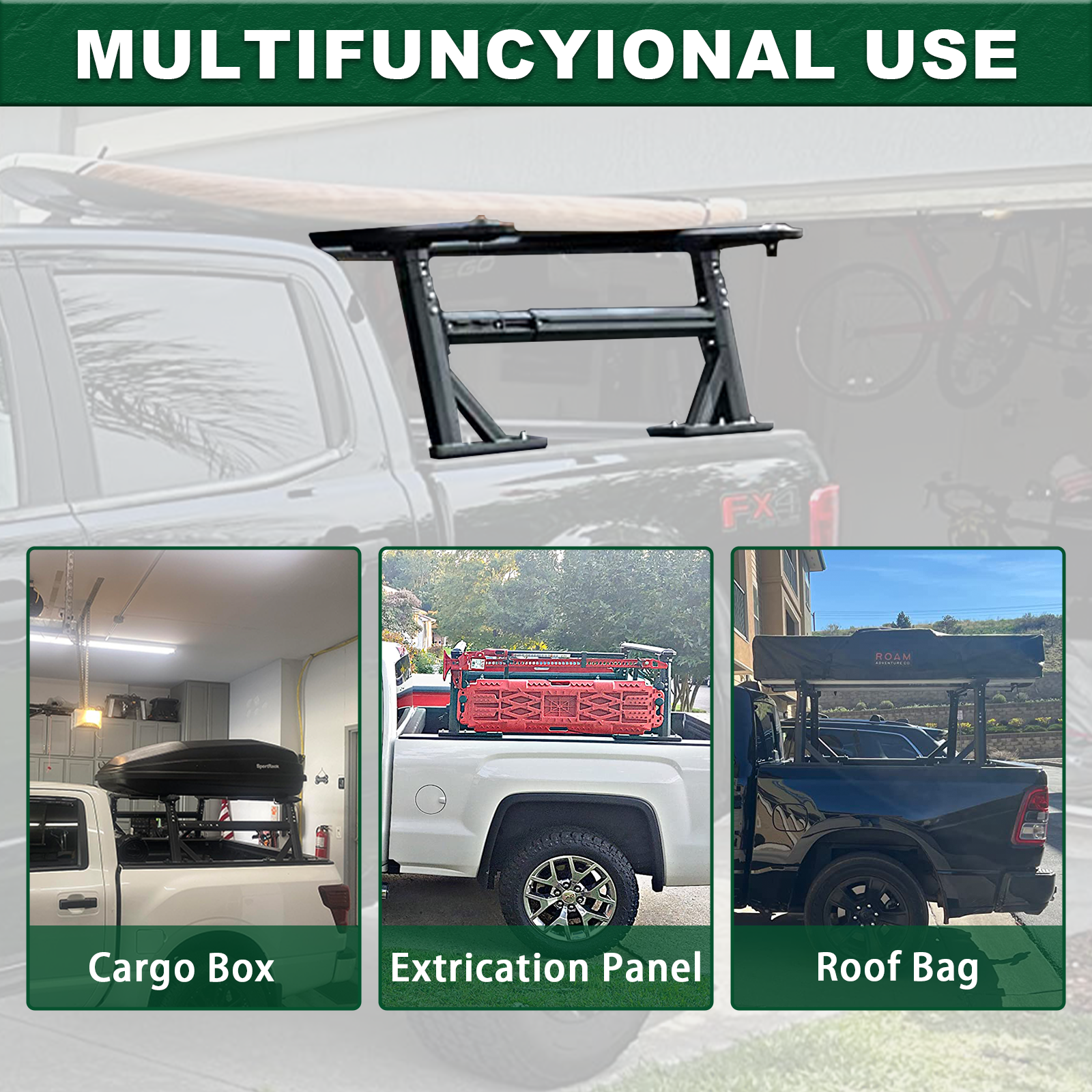 Heavy Duty 800LB Extendable Bed Rack