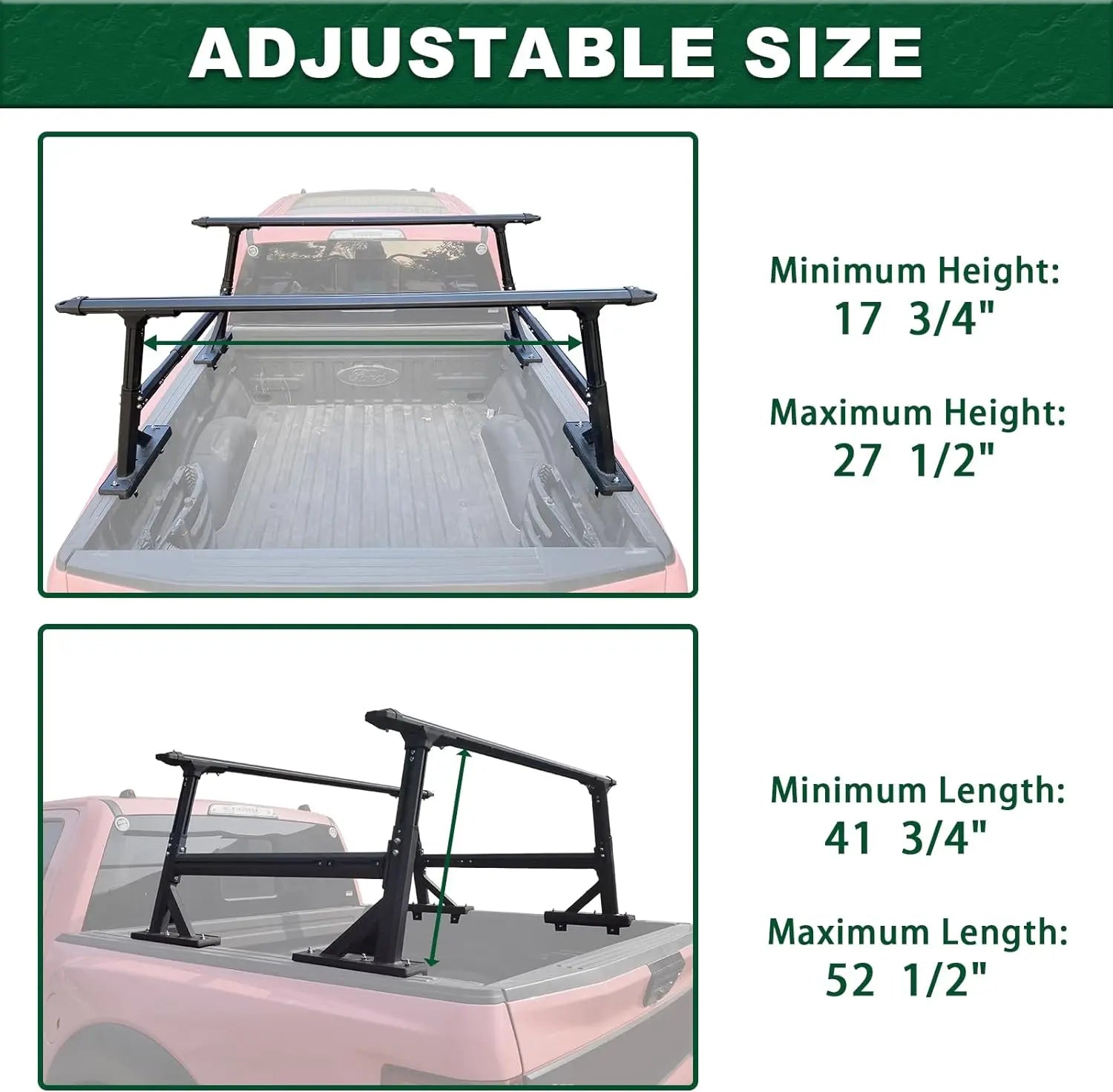 800LB Extendable Bed Rack for Truck-5