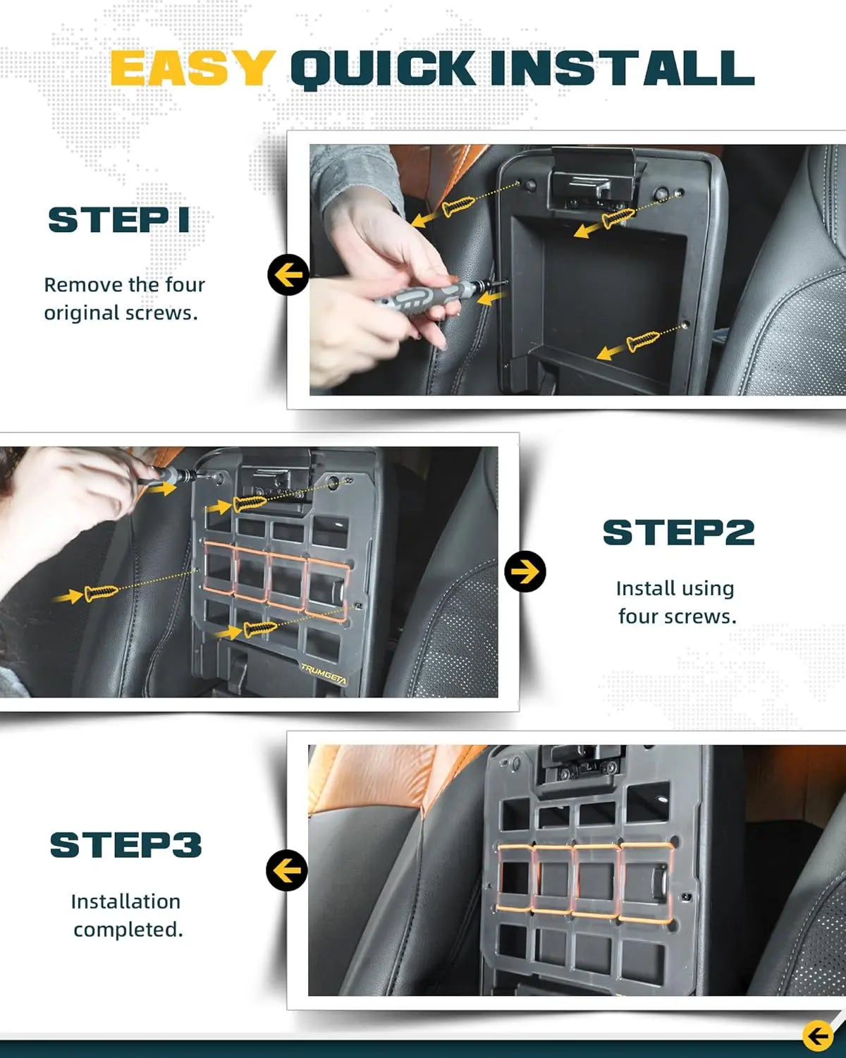 Center Console MOLLE Panel for 2024 2025 Toyota Tacoma-11